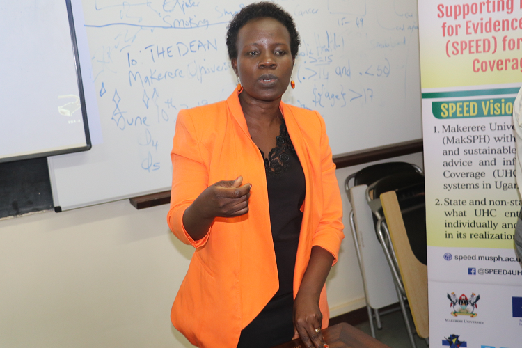 Dr. Elizabeth Ekirapa Kiracho urges government to have a platform where voices of aggrieved clients of the National Health Insurance Scheme can be captured once the bill comes into existence. Dr. Ekirapa is a Health Economist and the Head of Department of Health Policy Planning and Management.