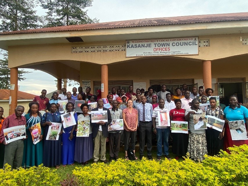 A group photo of participants after the dissemination workshop at Kasanje Town Council Hall, Wakiso District.