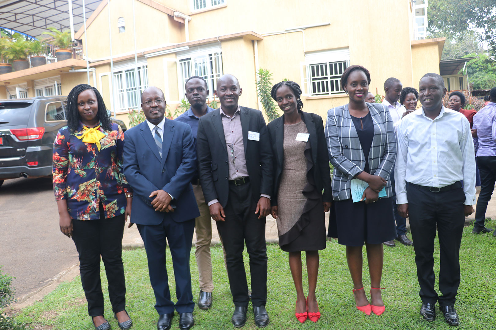 Group photo of the facilitators from R-L (Ann, Prof Mbonye, Bonny, Jimmy and Esther)