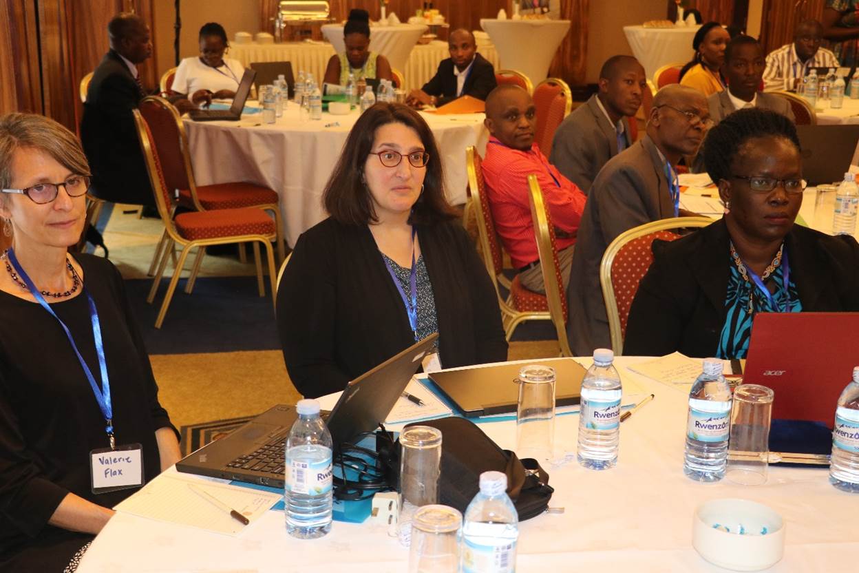 Left to right is Prof. Valerie Flax of RTI International, Emily Bobrow, a Senior Technical Specialist with MEASURE Evaluation at the University of North Carolina and Joyce Draru, an Independent PHFS Consultant