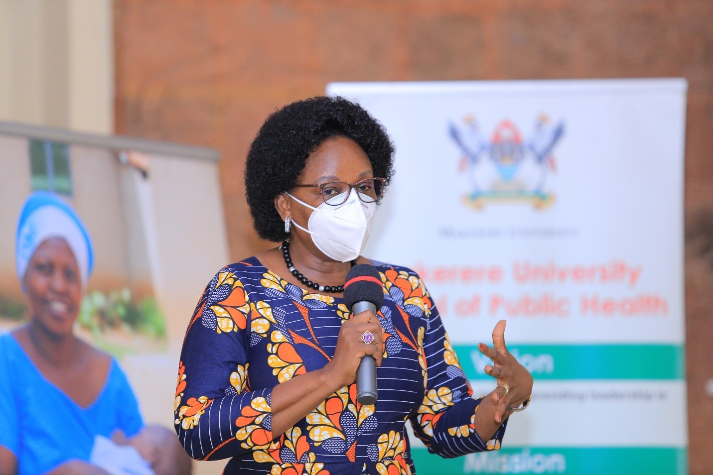 Dr. Rhoda Wanyenze, Professor & Dean MakSPH speaking at the 2020 Social Innovations in Health Awards at Golf Course Hotel. 
