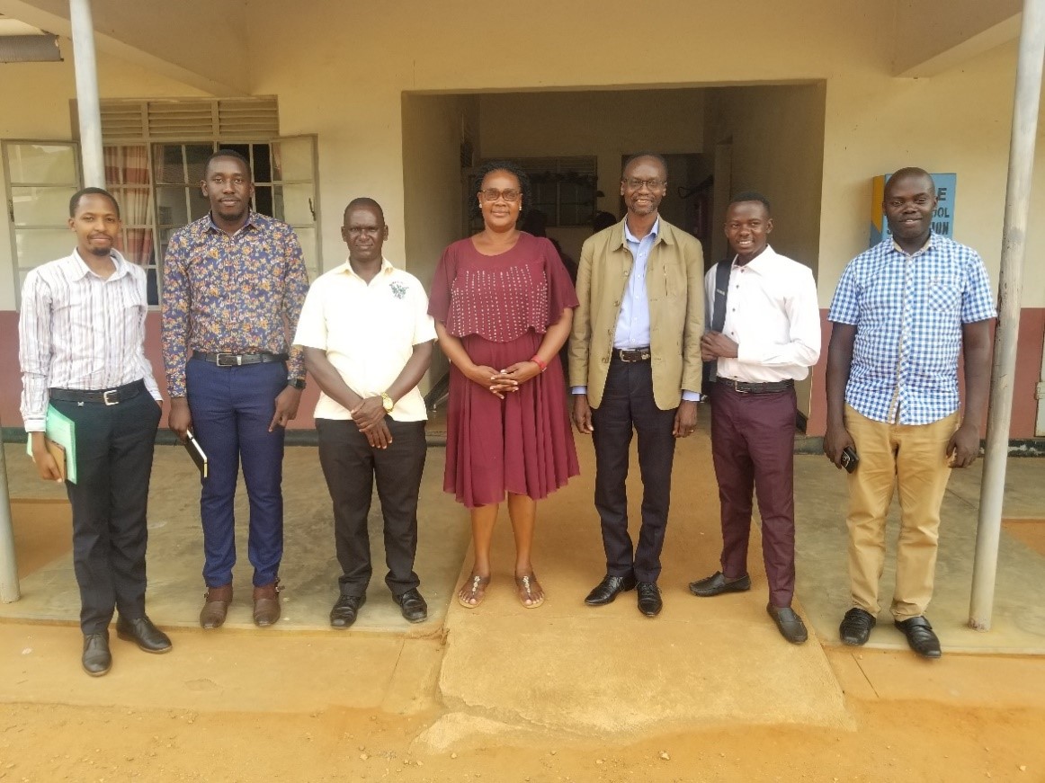 A group photo of officers from Mbale City Health Department, administrators of Mbale Secondary School, education officer from Wanale Secondary School and project team members from MakSPH after an engagement meeting in Mbale.