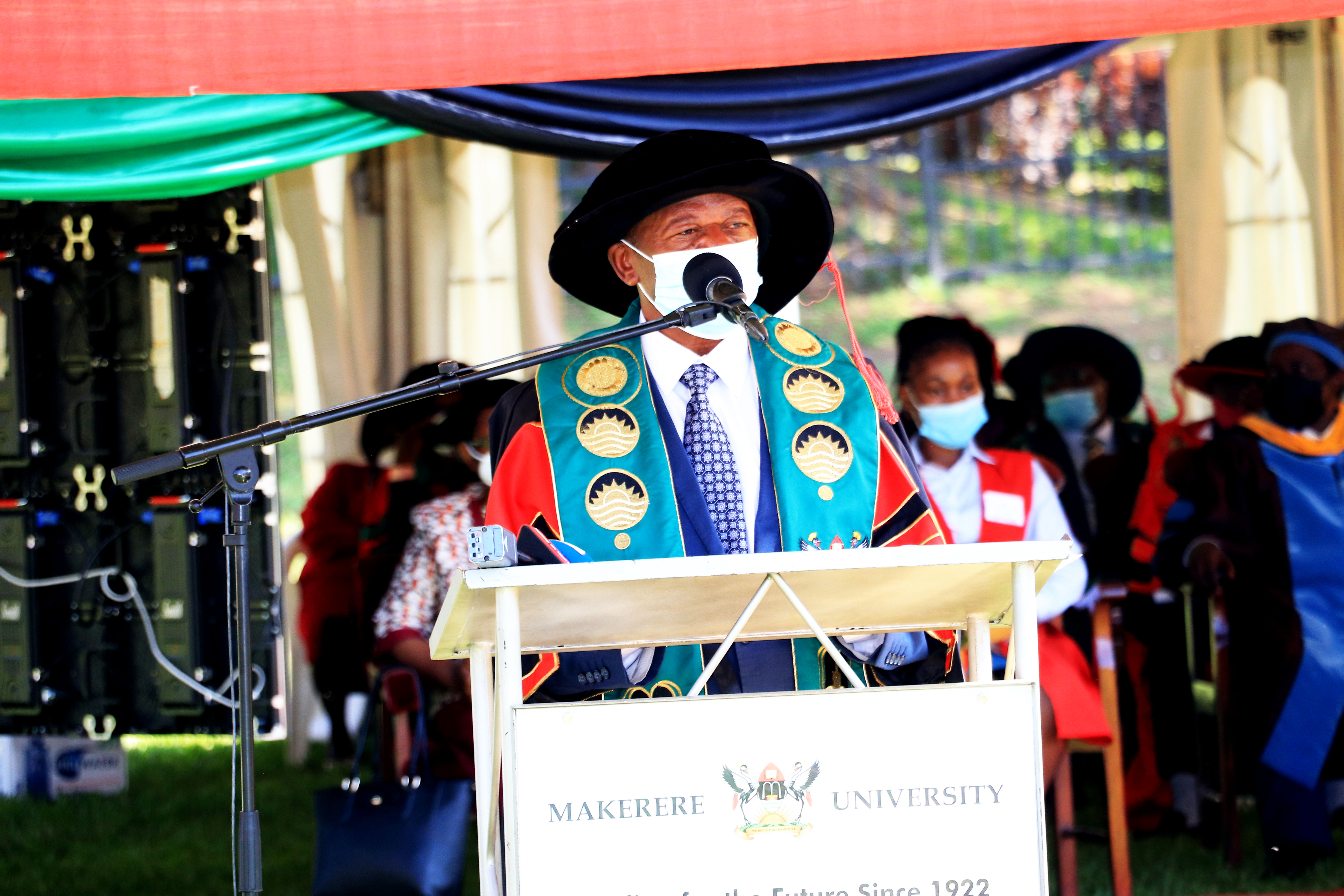 Hon. Dr. John Chrysestom Muyingo, State Minister for Higher Education Representing the First Lady and Minister of Education and Sports, Hon. Janet K. Museveni