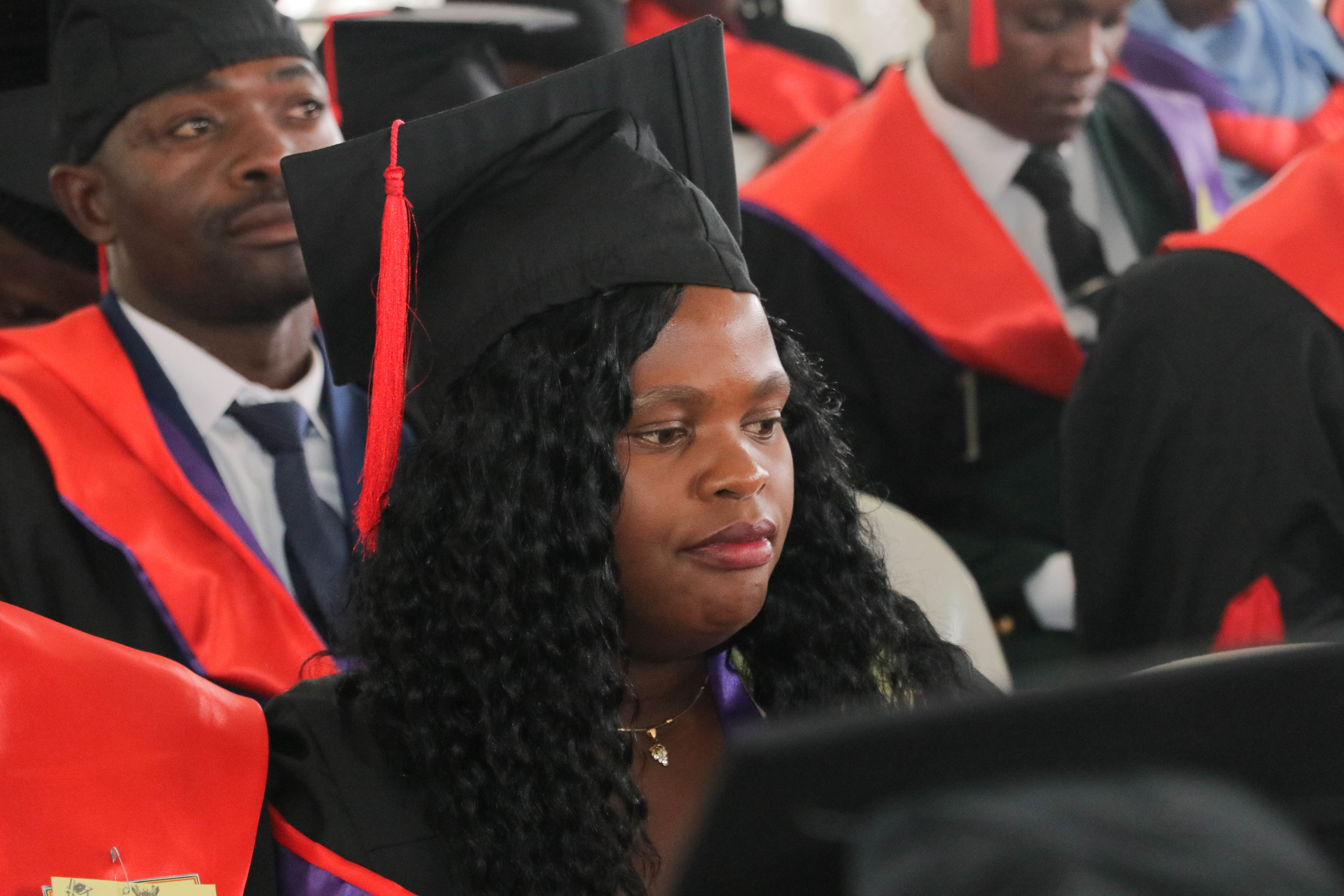 Ms. Abonga Delish, a Mastercard Foundation Scholar who earned a First Class Honours with a CGPA 4.44 in a Bachelor of Environmental Health Science