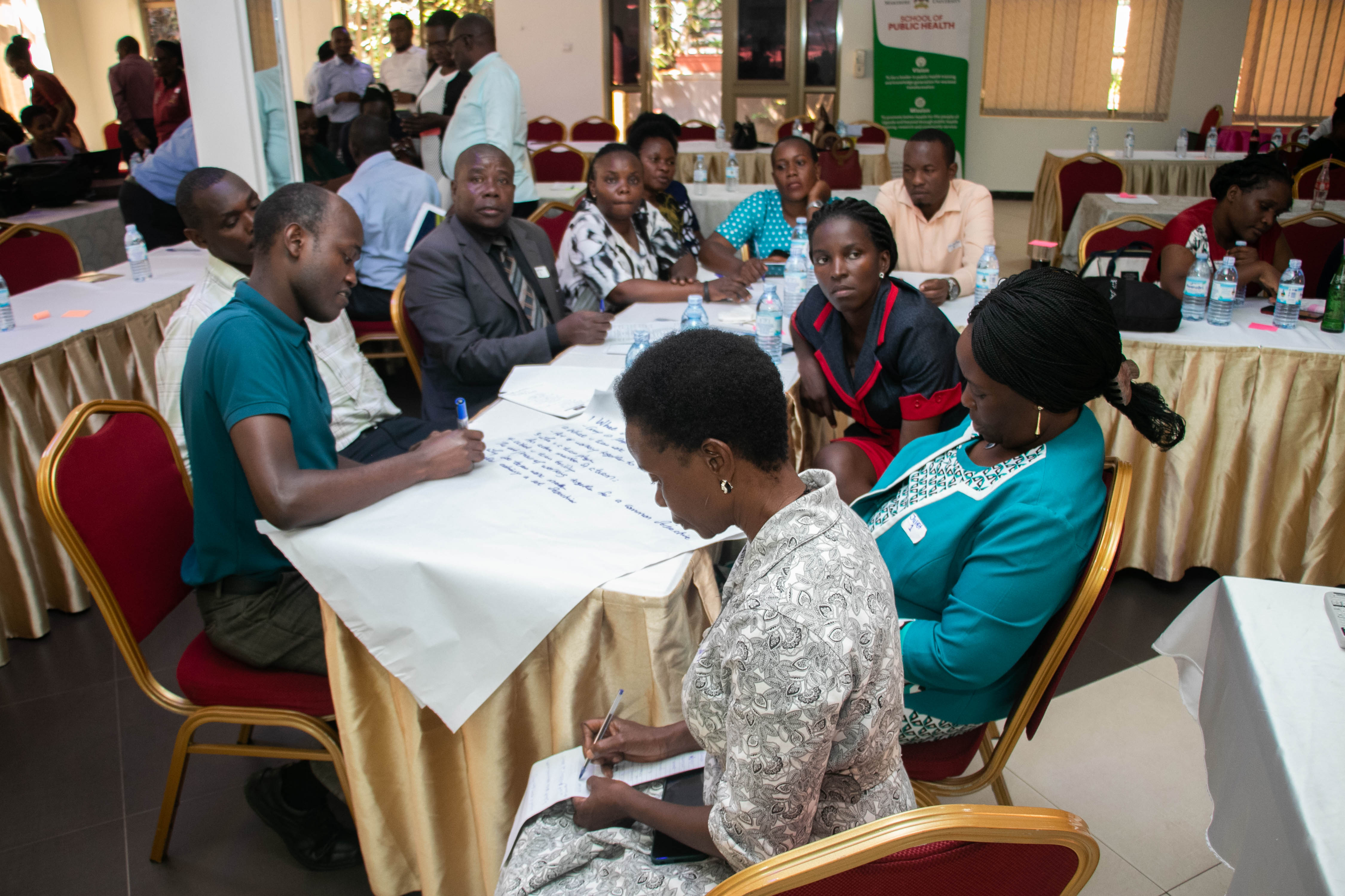 Participants engaging in a group discussion during the workshop.