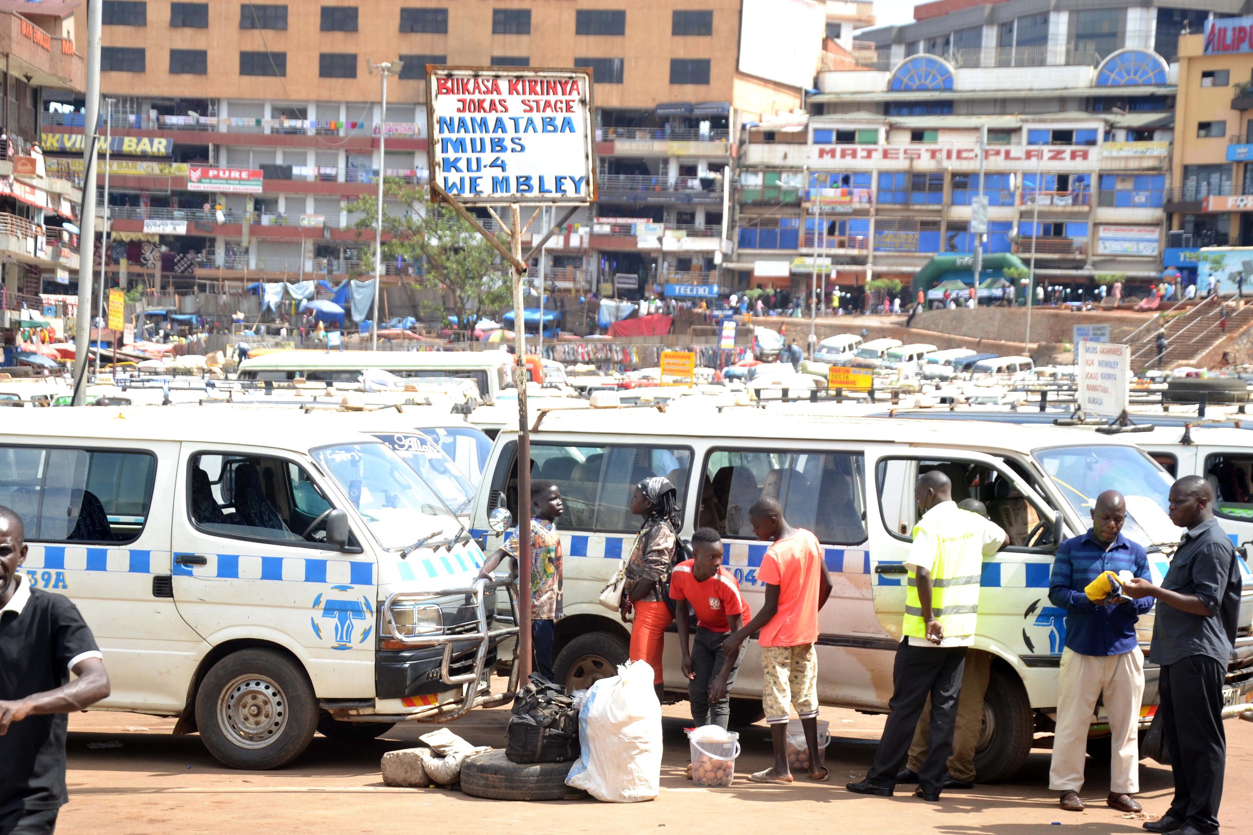 Vehicles at the  Old Taxi Park in Kampala on April 19, 2022. PHOTO /SYLIVIA KATUSHABE