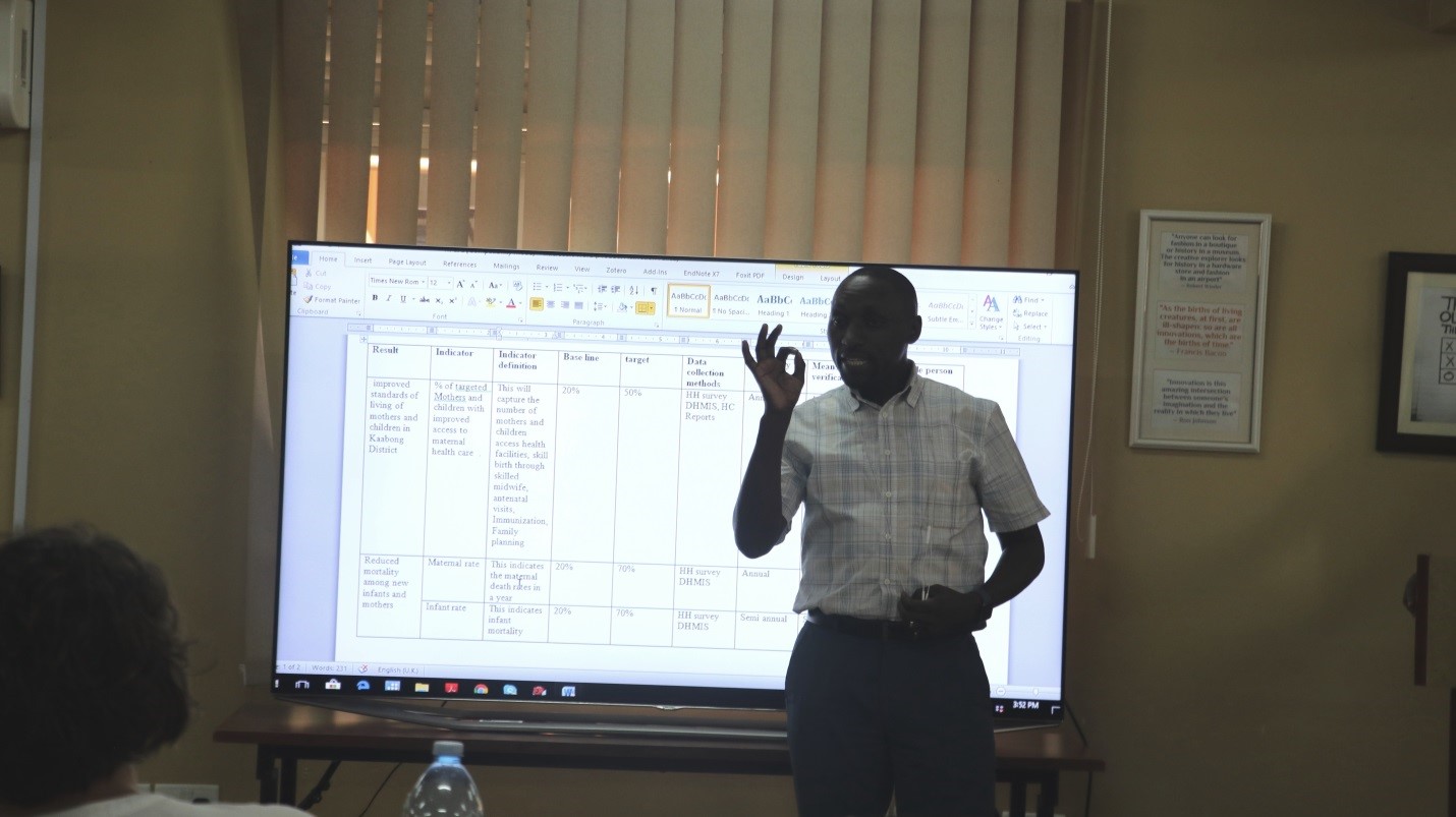 Bruce Kisitu, a trainer at the workshop delves into the complexities of monitoring and evaluation.