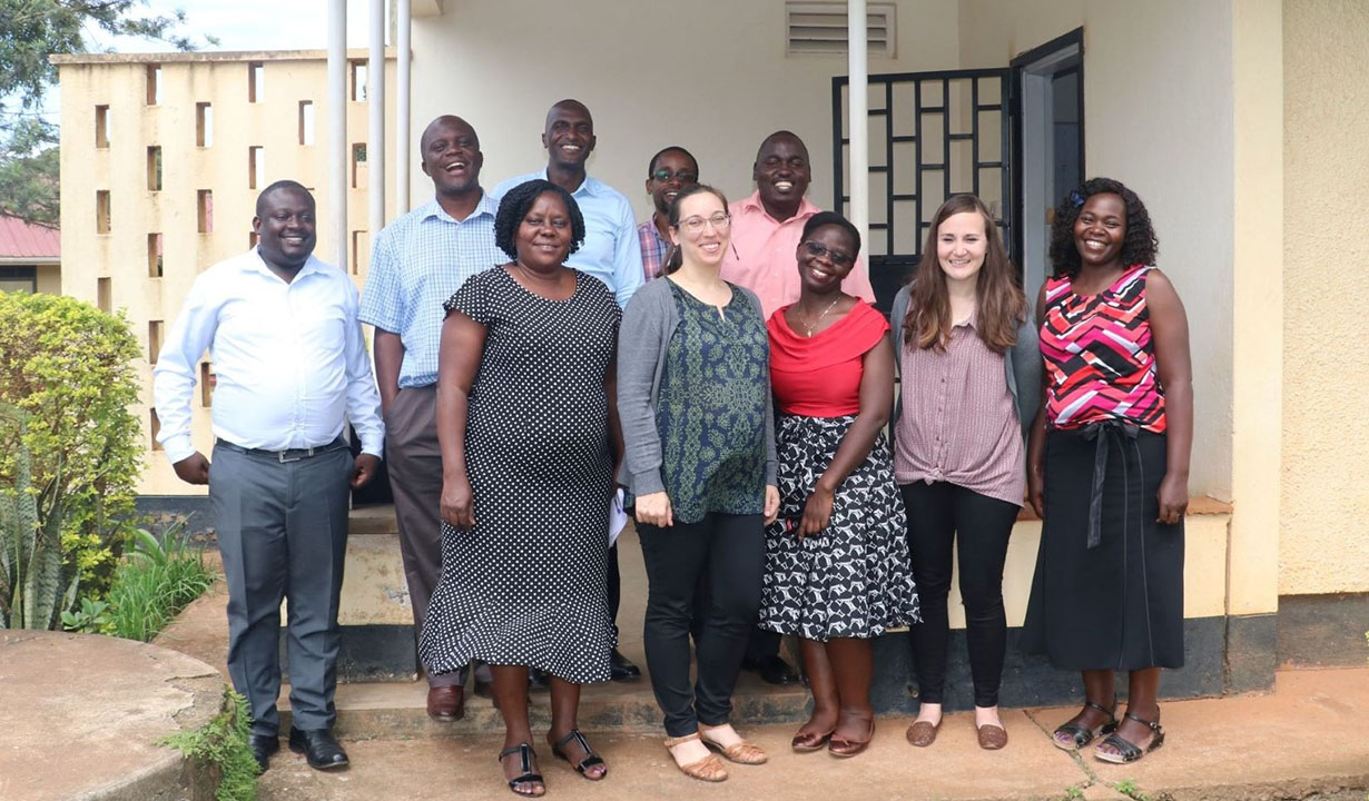The Management team of PMA poses with the visitors from BMGF at Kasangati Data  Management Centre